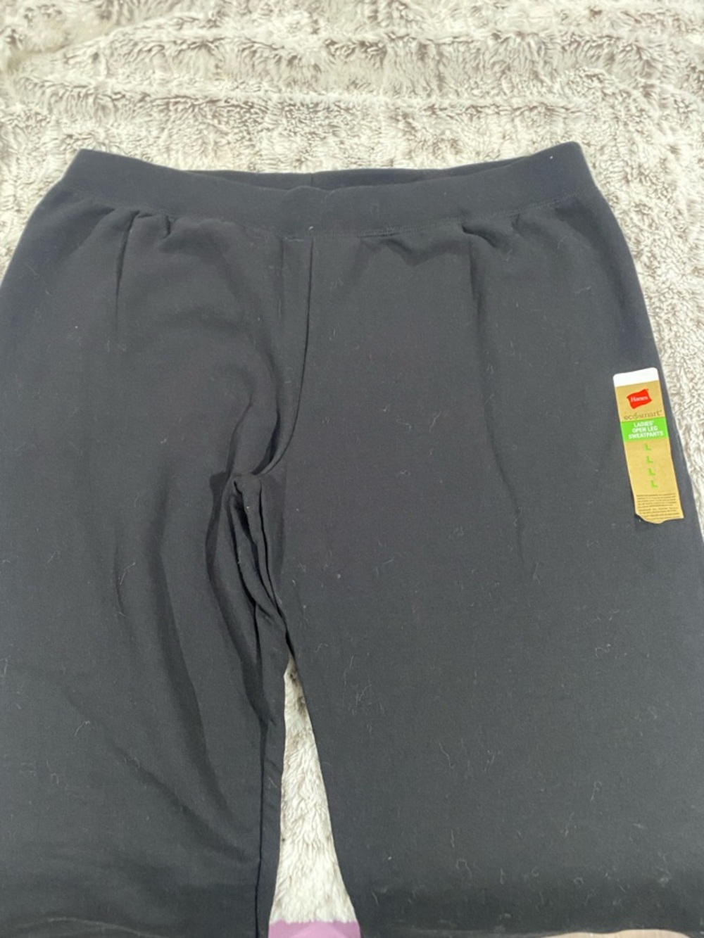 Hanes Black  Joggers with Elastic Waist